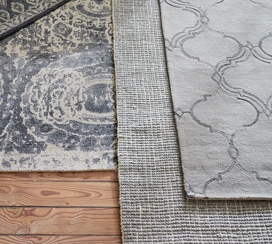 Chunky Wool and Jute Rug Gray/Ivory Pottery Barn