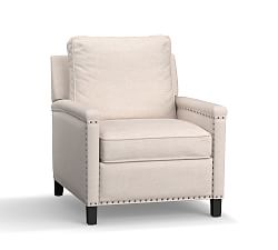 Upholstered Chairs Slipcovered Pottery Barn Tyler Upholstered Recliner