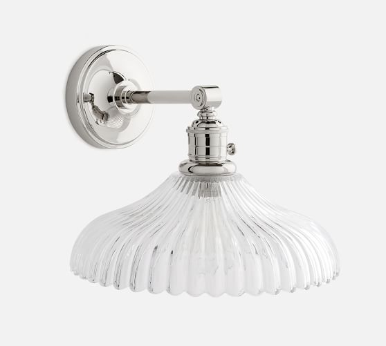 PB Classic Fluted Glass Sconce Pottery Barn