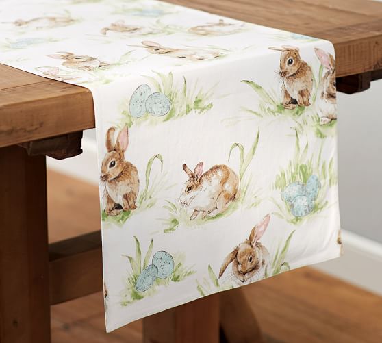 Pasture Bunny Table Runner Pottery Barn Pasture Bunny Table Runner