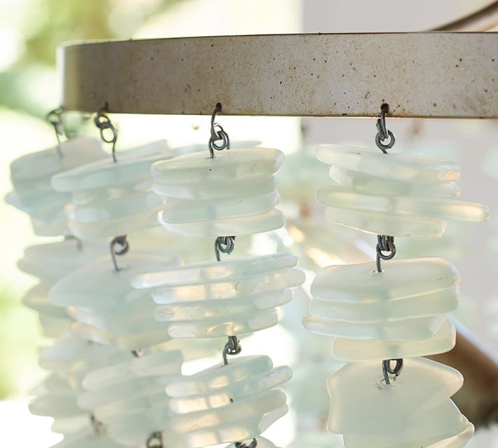 Enya Seaglass Chandelier Pottery Barn