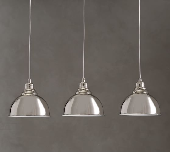 PB Classic Metal Bell 3Light Pendant Pottery Barn