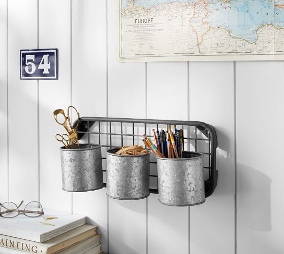 Antique Zinc Wall Organization System Pottery Barn