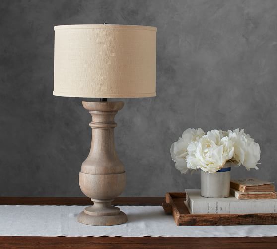 Finn Turned Wood Table Lamp Base Pottery Barn