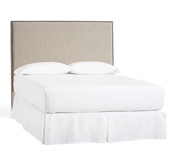 Fillmore Square Upholstered Bed & Headboard Pottery Barn