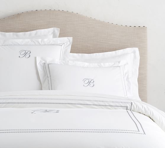 Pearl Organic Duvet Cover & Sham Gray Pottery Barn