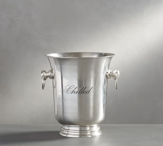 Antique Silver Sentiment Wine Bottle Cooler Pottery Barn