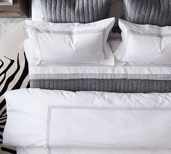 Silk Channel TwoToned Quilt & Sham Pottery Barn