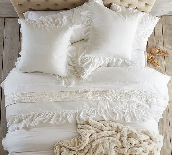 Silk Channel TwoToned Quilt & Sham Pottery Barn