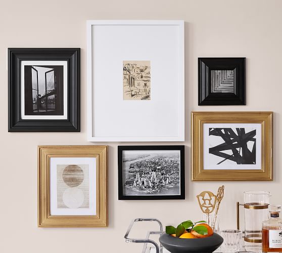 Gallery in a box frames gold black white Gallery in a box frames gold black white