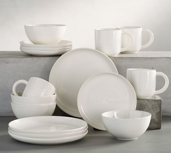Joshua 16Piece Dinnerware Set Ivory White Pottery Barn