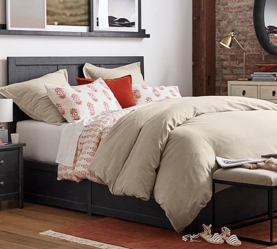 Davin Solid Duvet Cover And Sham Pottery Barn Davin Solid Duvet Cover And Sham