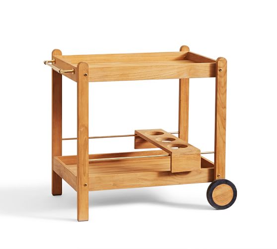 Larkspur Teak Bar Cart Pottery Barn