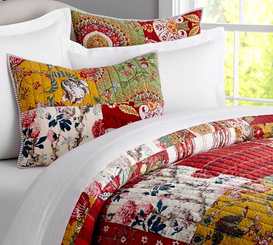 Natasha Floral Patchwork Quilt & Sham Pottery Barn
