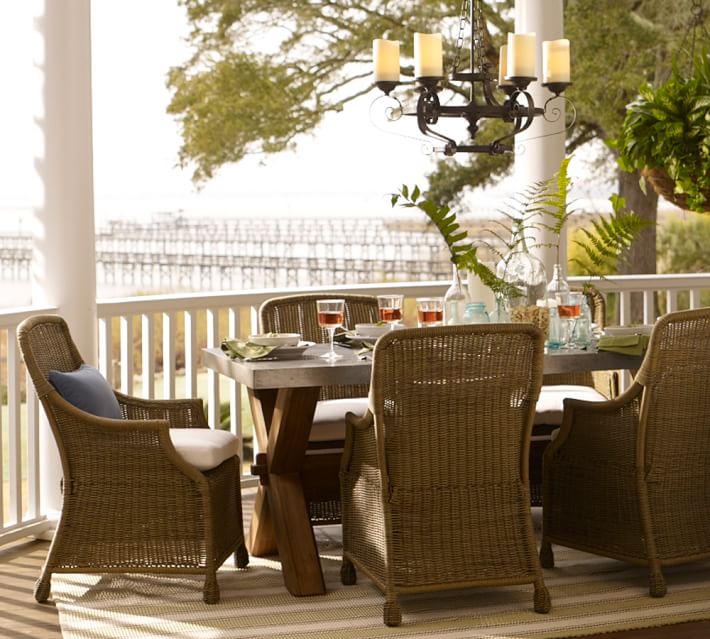 Abbott Rectangular Table Saybrook Armchair Dining Set Pottery Barn