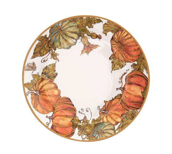 Heritage Pumpkin Salad Plate, Set of 4 Pottery Barn