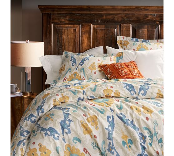 Sarina Ikat Organic Duvet Cover & Shams Pottery Barn