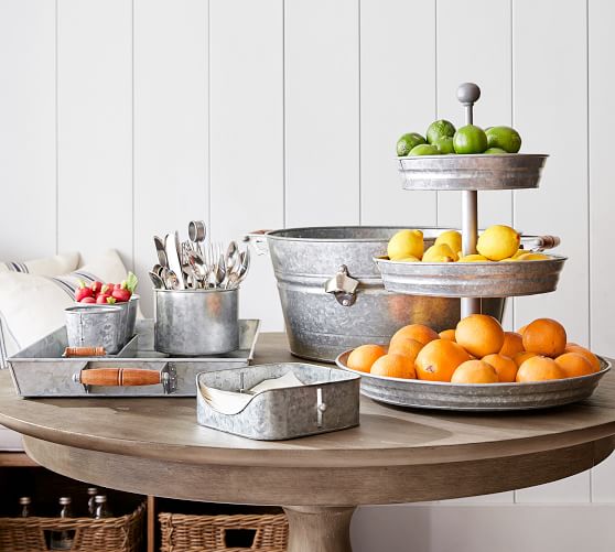 Galvanized Tiered Cake Stand Galvanized Tiered Cake Stand