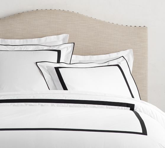 400ThreadCount Duvet Cover & Sham Black Pottery Barn