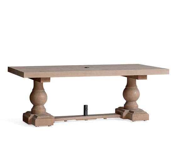 Scarlett Concrete Rectangular Dining Table & Torrey RollArm Chair Set