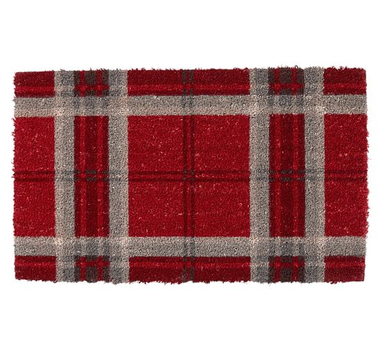 Plaid Doormat Pottery Barn
