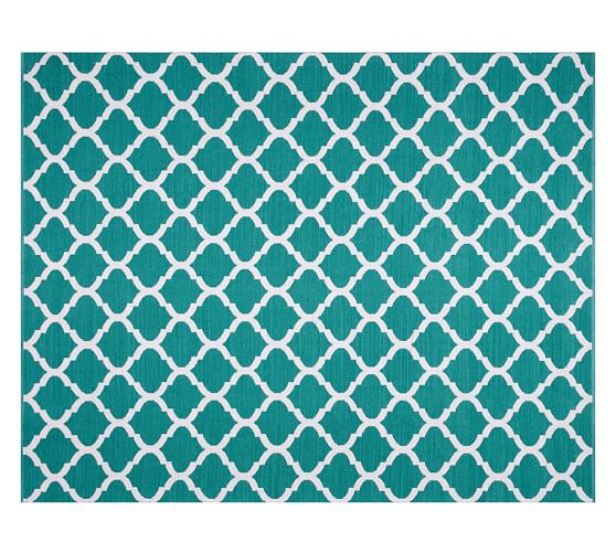 Becca Tile Reversible Indoor Outdoor Rug Teal Pottery Barn Becca Tile Reversible Indoor Outdoor Rug Teal