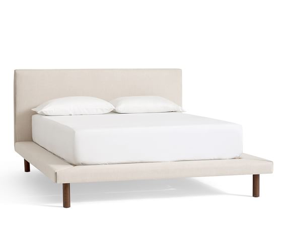 Welles Upholstered Platform Bed Pottery Barn