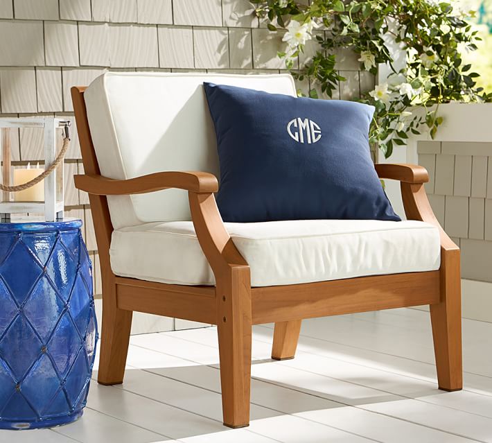 Monogrammable Indoor/Outdoor Pillow | Pottery Barn Monogrammable Indoor/Outdoor Pillow | Pottery Barn
