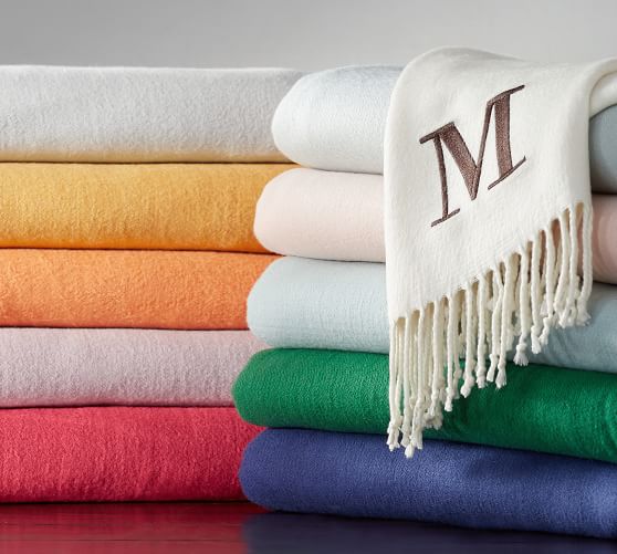 Monogrammable Throw Pottery Barn