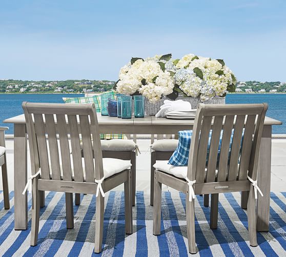 Chatham Rectangular Extending Dining Table, Gray Pottery Barn