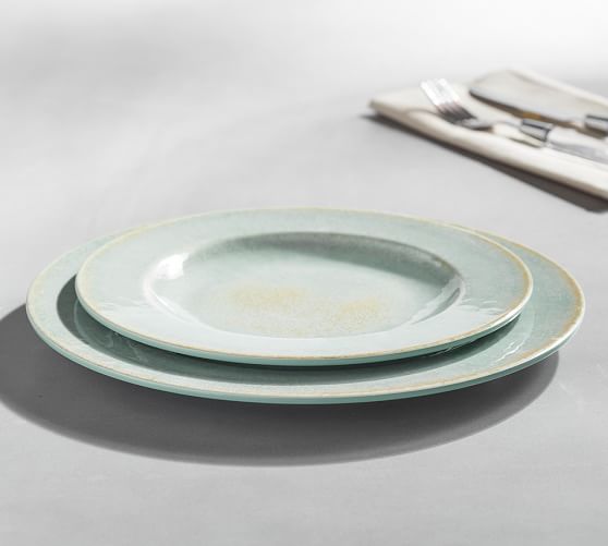 Reactive Glaze Melamine Dinnerware, Set of 4 Seafoam Pottery Barn