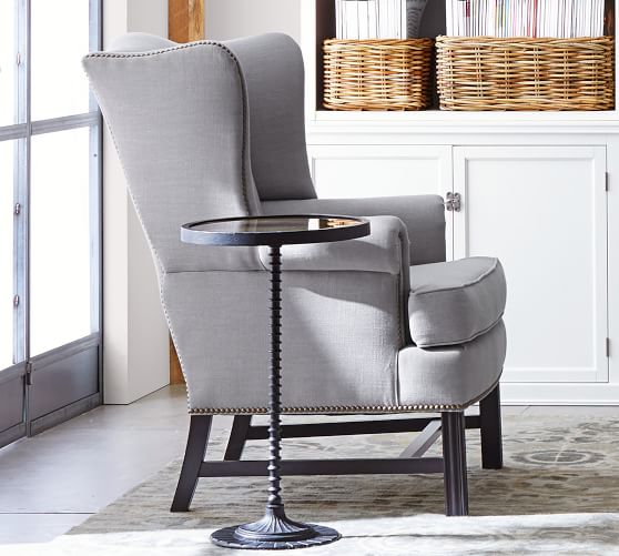 Thatcher Upholstered Wingback Chair Pottery Barn