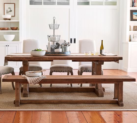 Stafford Reclaimed Wood Dining Bench Pottery Barn