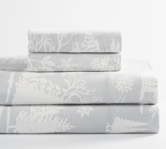 Frosted Forest Organic Flannel Sheet Set | Pottery Barn Frosted Forest Organic Flannel Sheet Set | Pottery Barn