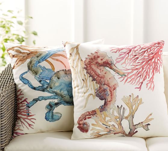 Sea Life Indoor/Outdoor Pillow Pottery Barn