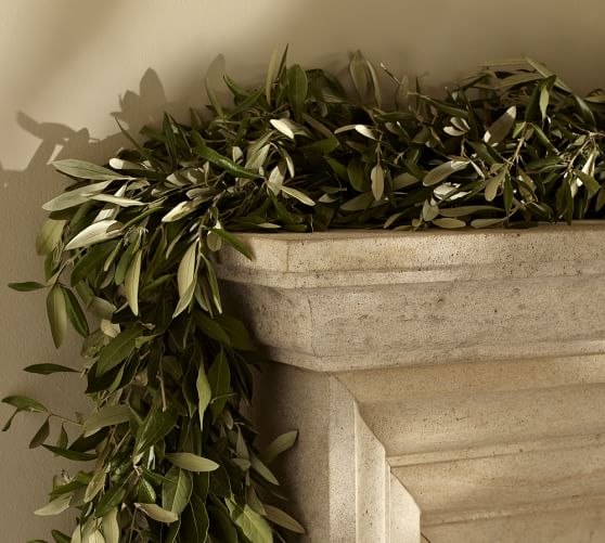live garland decor live olive leaf myrtle garland pottery barn live garland decor live olive leaf myrtle garland pottery barn