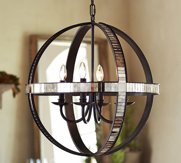 Dumont Mirrored Chandelier Pottery Barn