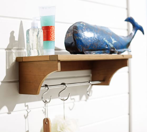 WallMount Outdoor Shower Shelf Pottery Barn