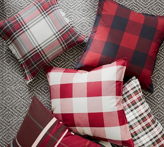 Hamilton Plaid Pillow Cover Pottery Barn