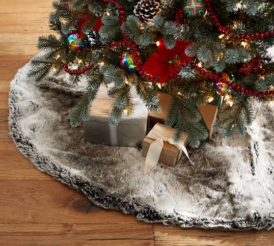 Pottery Barn Fur Tree Skirt 