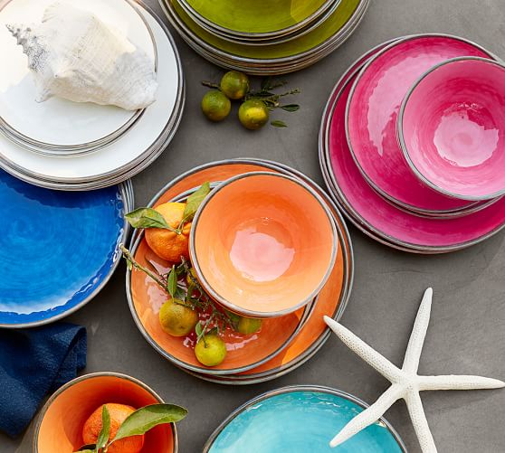 Swirl Melamine Dinner Plate, Set of 4 Pottery Barn