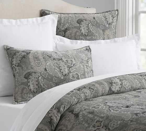 Gwenn Printed Velvet Quilt & Sham Pottery Barn