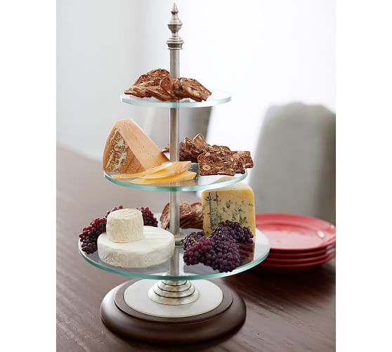 Plaza Tiered Entertaining Stand Pottery Barn
