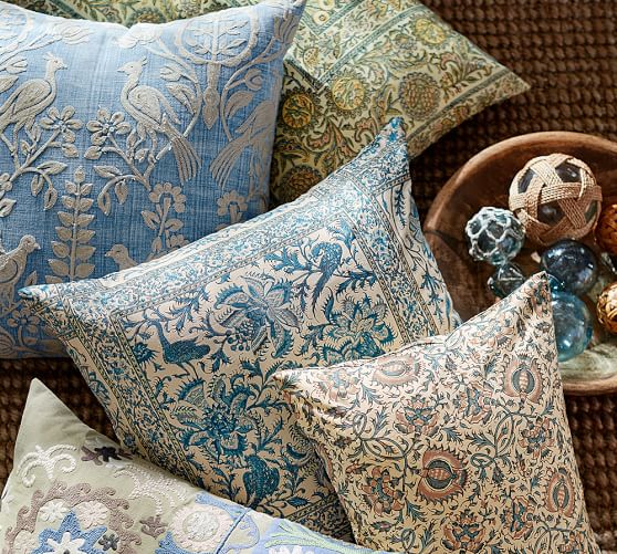 Robyn Embroidered Pillow Cover Pottery Barn