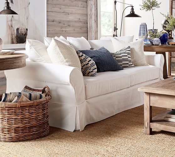 PB Comfort Roll Arm Slipcovered Sofa Pottery Barn