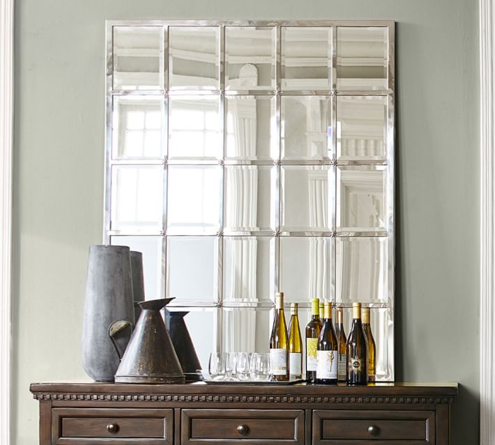 Large Silver Mirror New House Designs Eagan Multipanel Mirror Large Pottery Barn