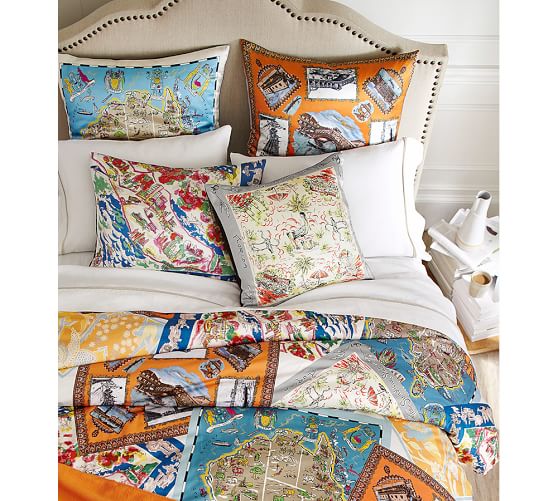Florida Scarf Print Pillow Cover Pottery Barn Florida Scarf Print Pillow Cover Saved View Larger Roll Over Image To Zoom