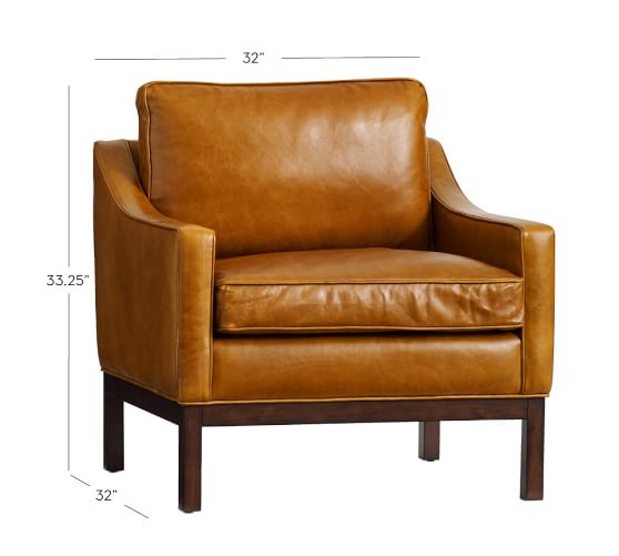 Dale Leather Armchair Pottery Barn