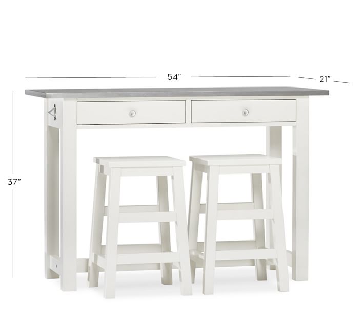 Balboa Counter Height Table Stool 3 Piece Dining Set White Balboa Counter Height Table Stool 3 Piece Dining Set White Pottery Barn