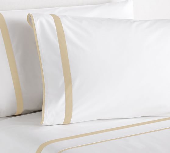 morgan banded 400 thread count sheet set pottery barn 400 count sheet sets